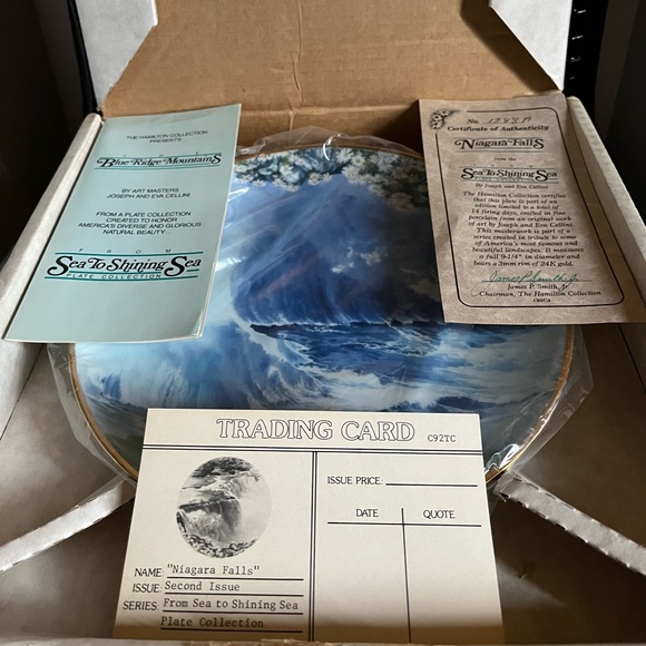 “Niagara Falls” From Sea To Shining Sea Collectors Plate Authentic Registered - Picture 2 of 3